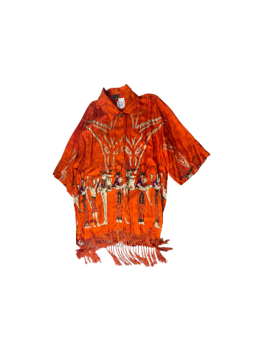 Orange Fringe Anubis Shirt