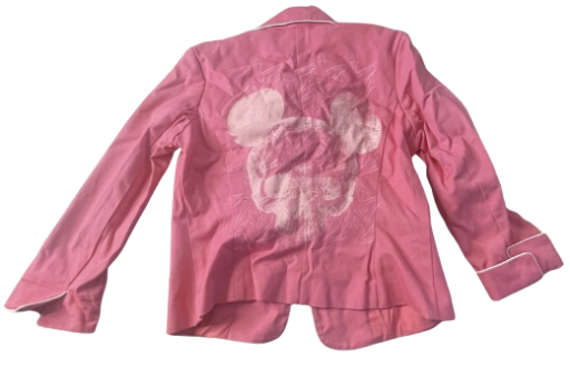 Pink Skull-Back Tailored Blazer