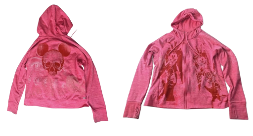 Pink Skull Pullover Hoodie