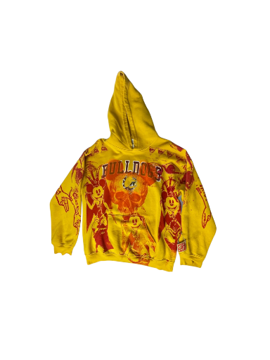 Yellow “Bulldogs” Graphic Hoodie