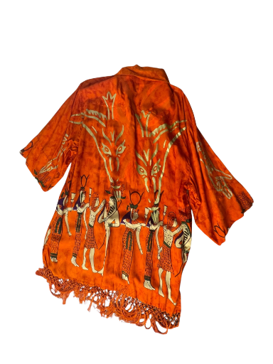 Orange Fringe Anubis Shirt