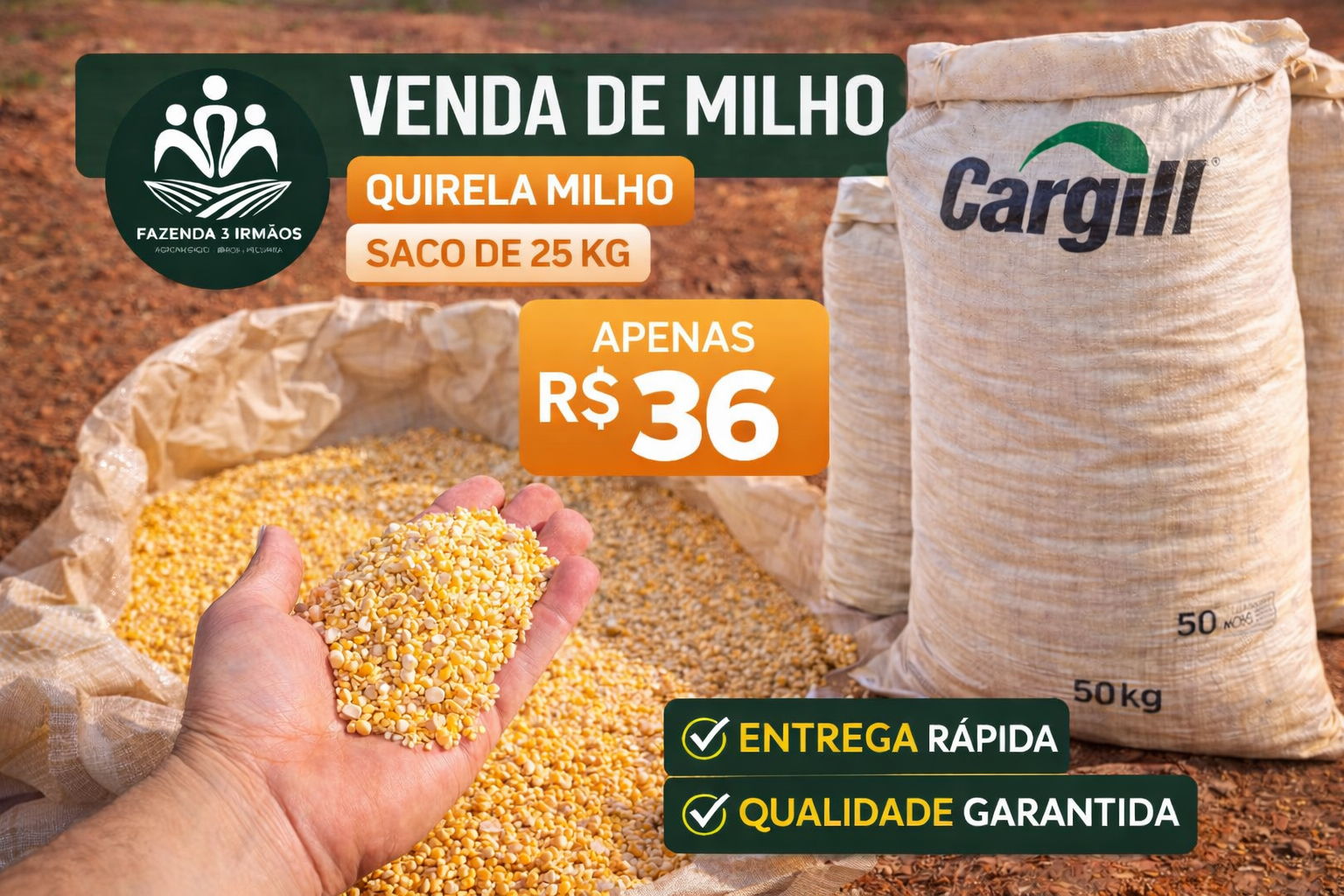 QUIRELA DE MILHO (25kg)