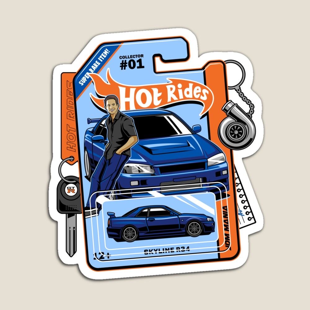 Hot Rides Skyline R34 Sticker