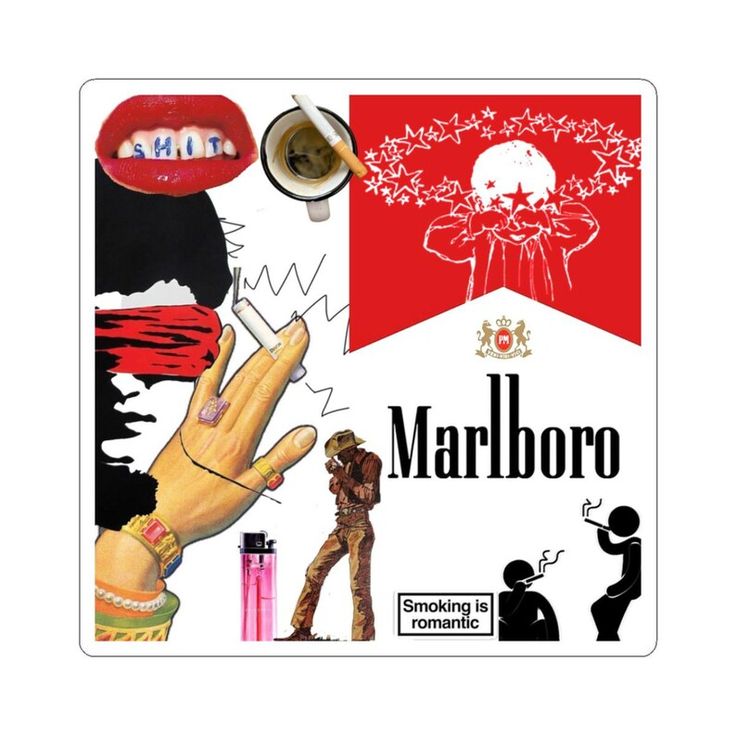 Marlboro Themed Art sticker