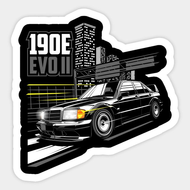Mercedes 190E EVO II Car Sticker