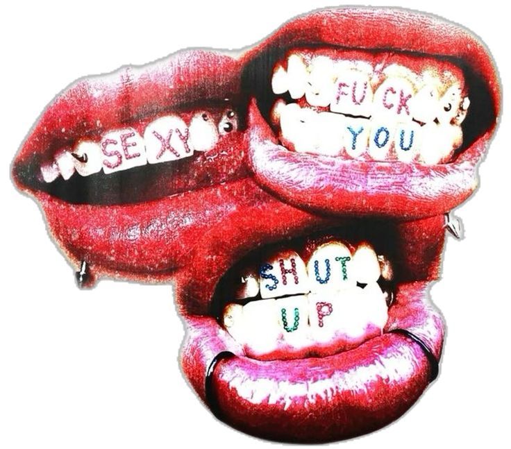 Bold Mouth Artwork Sticker