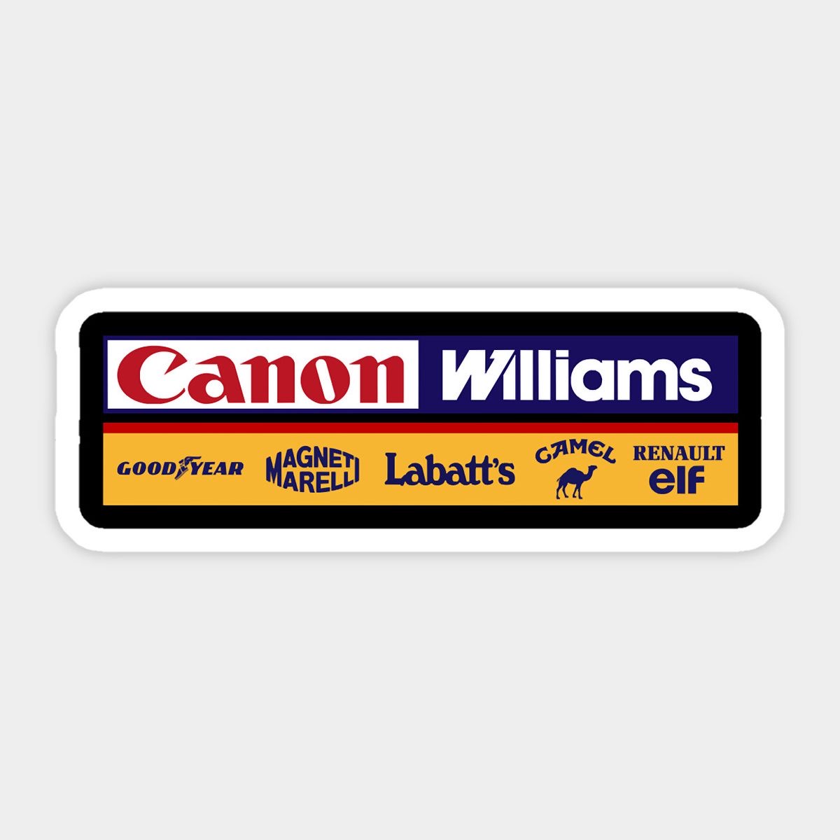 Canon Williams Racing Sticker