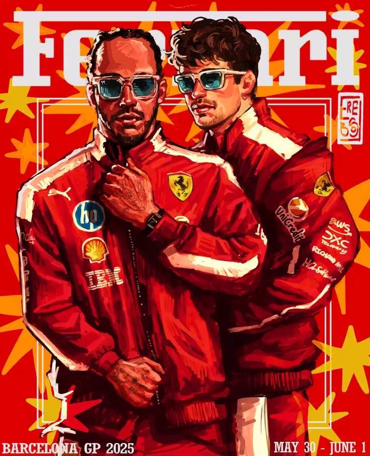 Ferrari Barcelona GP 2025 sticker