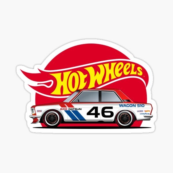 Hot Wheels BRE Datsun Wagon 510 Sticker