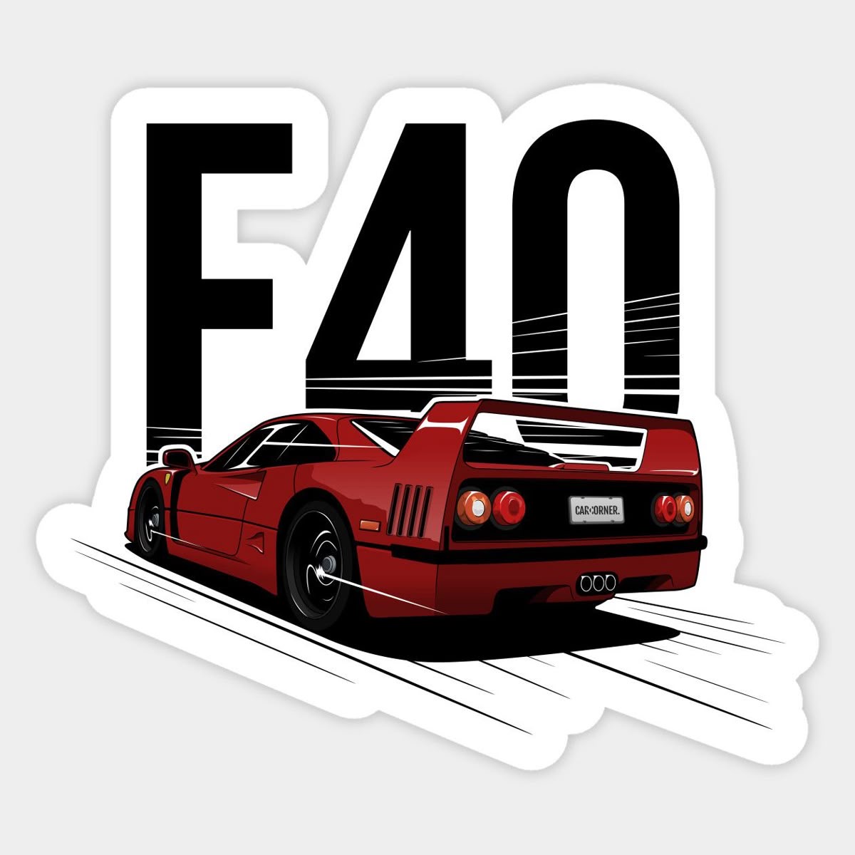 F40 Car Sticker