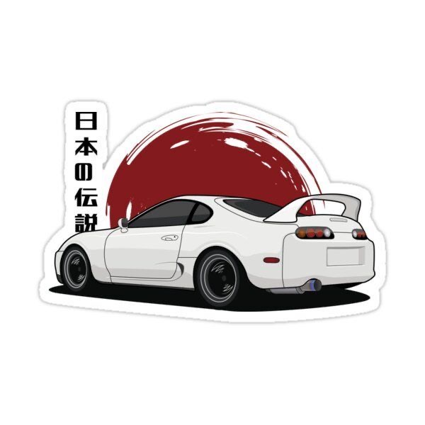 Japanese Sports Car Sticker