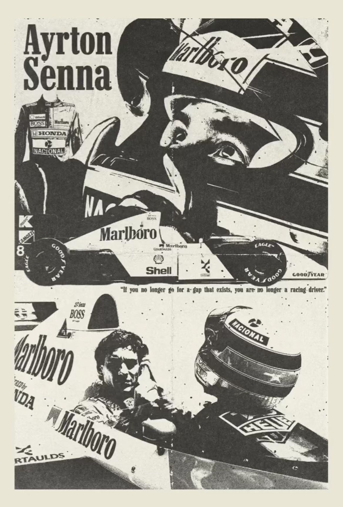 Ayrton Senna Racing sticker