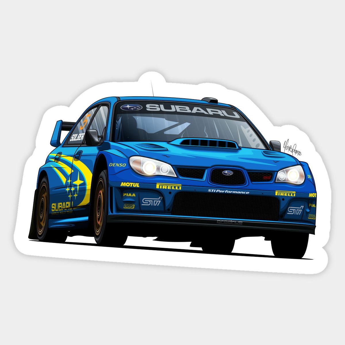 Subaru Rally Car Sticker