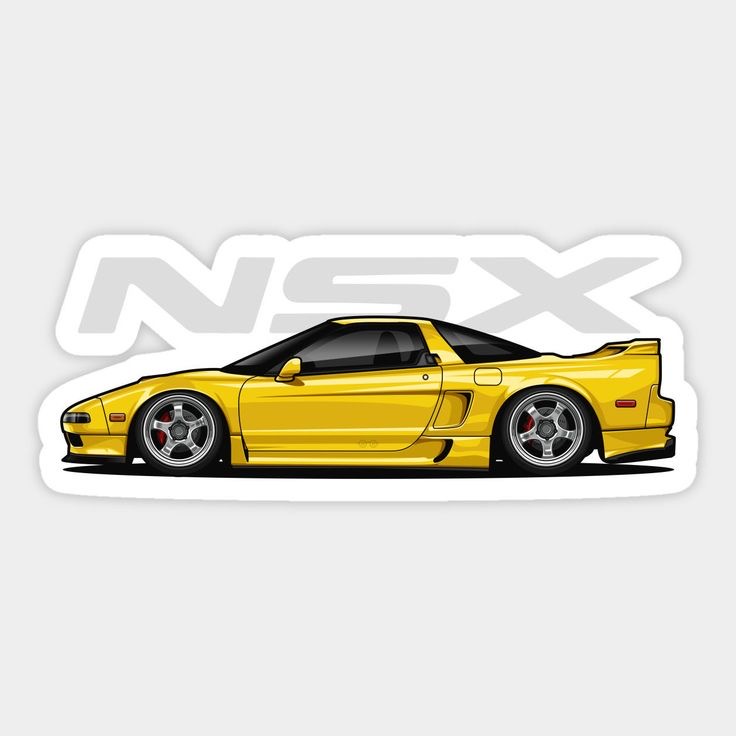 Yellow NSX Car Sticker