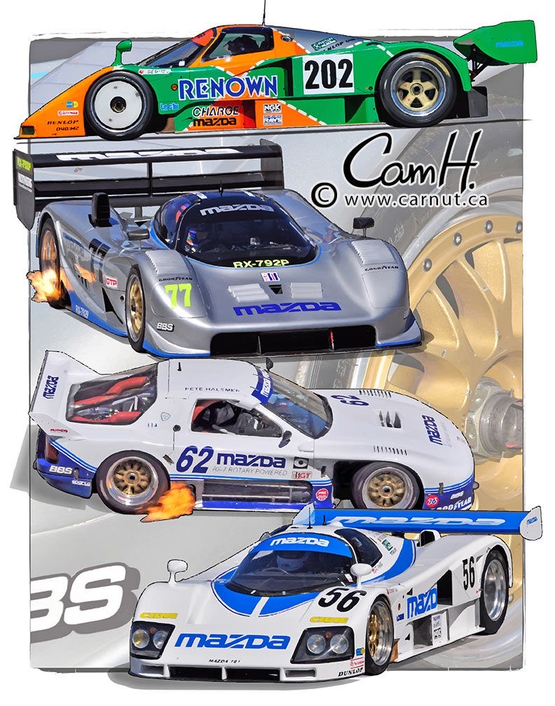 Mazda Racing Cars Stickers