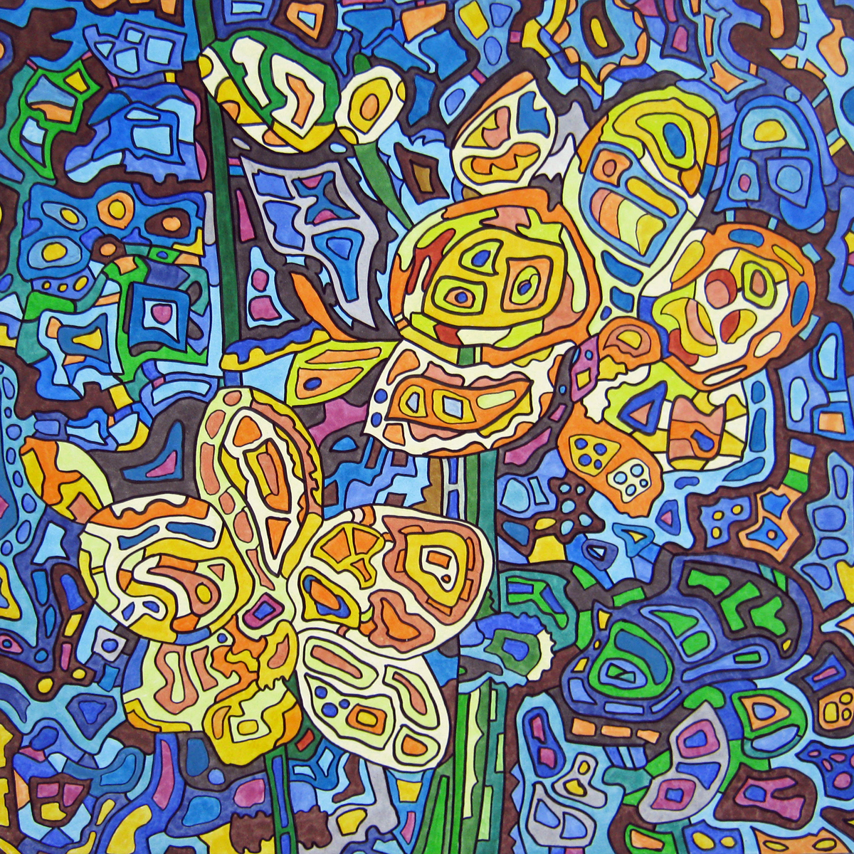 Abstract Floral Canvas Art