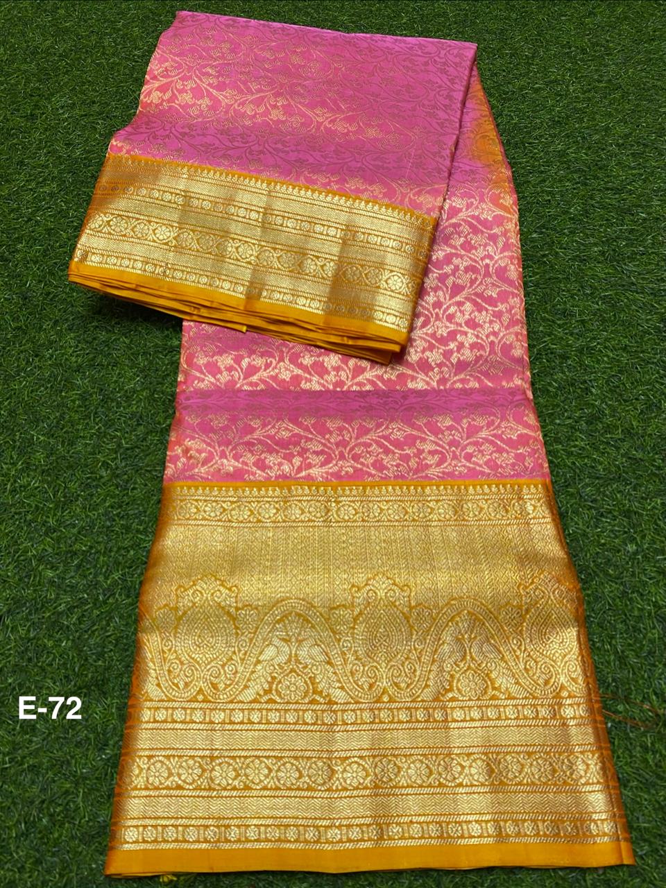 Venkatagiri Pure Handloom Pattu Saree with 12 Inch Designer Border and Hand Buta