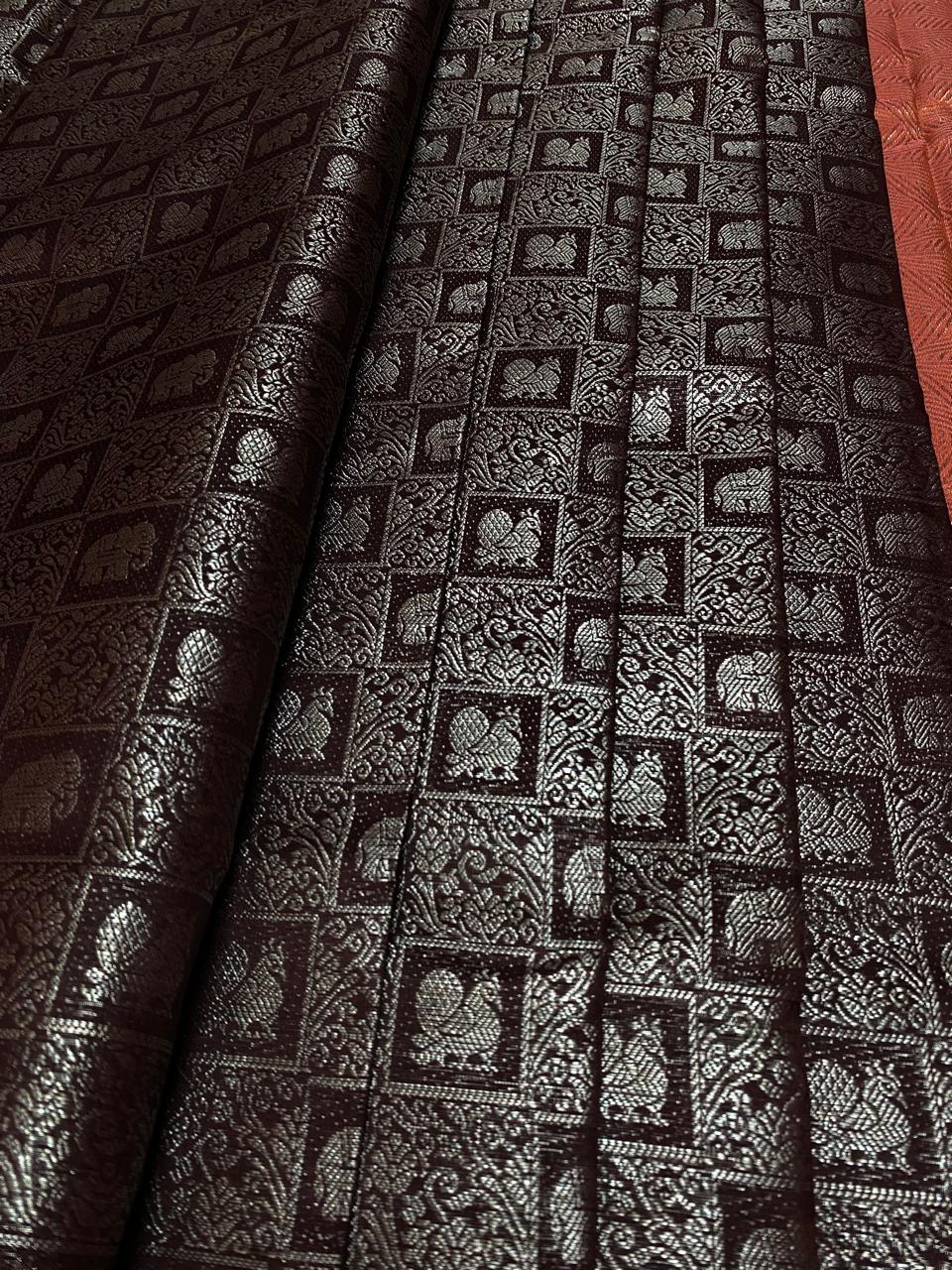 Venkatagiri Pure Handloom Pattu Saree with 12 Inch Kuttu Border and Allover Full Handwork