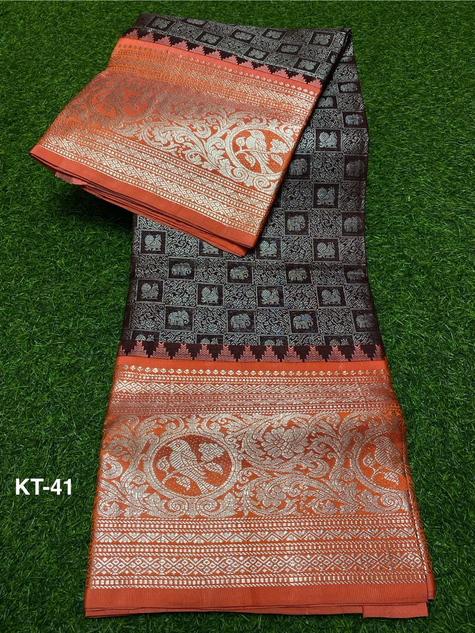 Venkatagiri Pure Handloom Pattu Saree with 12 Inch Kuttu Border and Allover Full Handwork