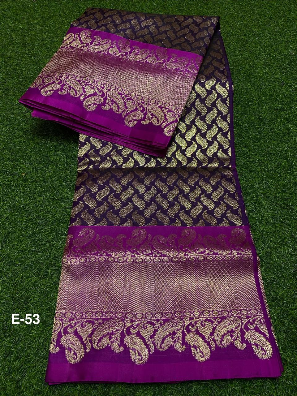Venkatagiri Pure Handloom Pattu Saree with 8 Inch Designer Border and Hand Buta