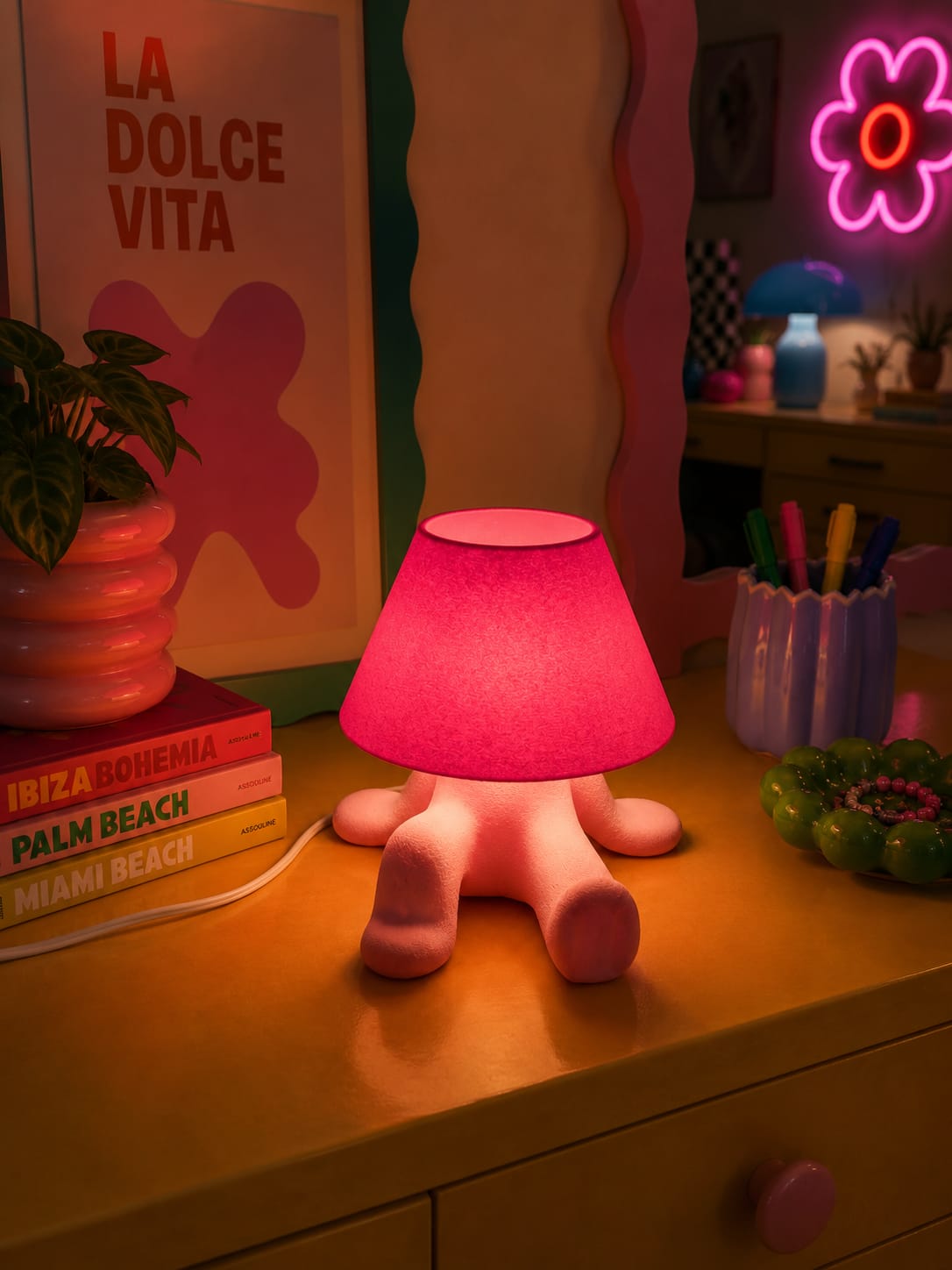 Lámpara de mesa retro