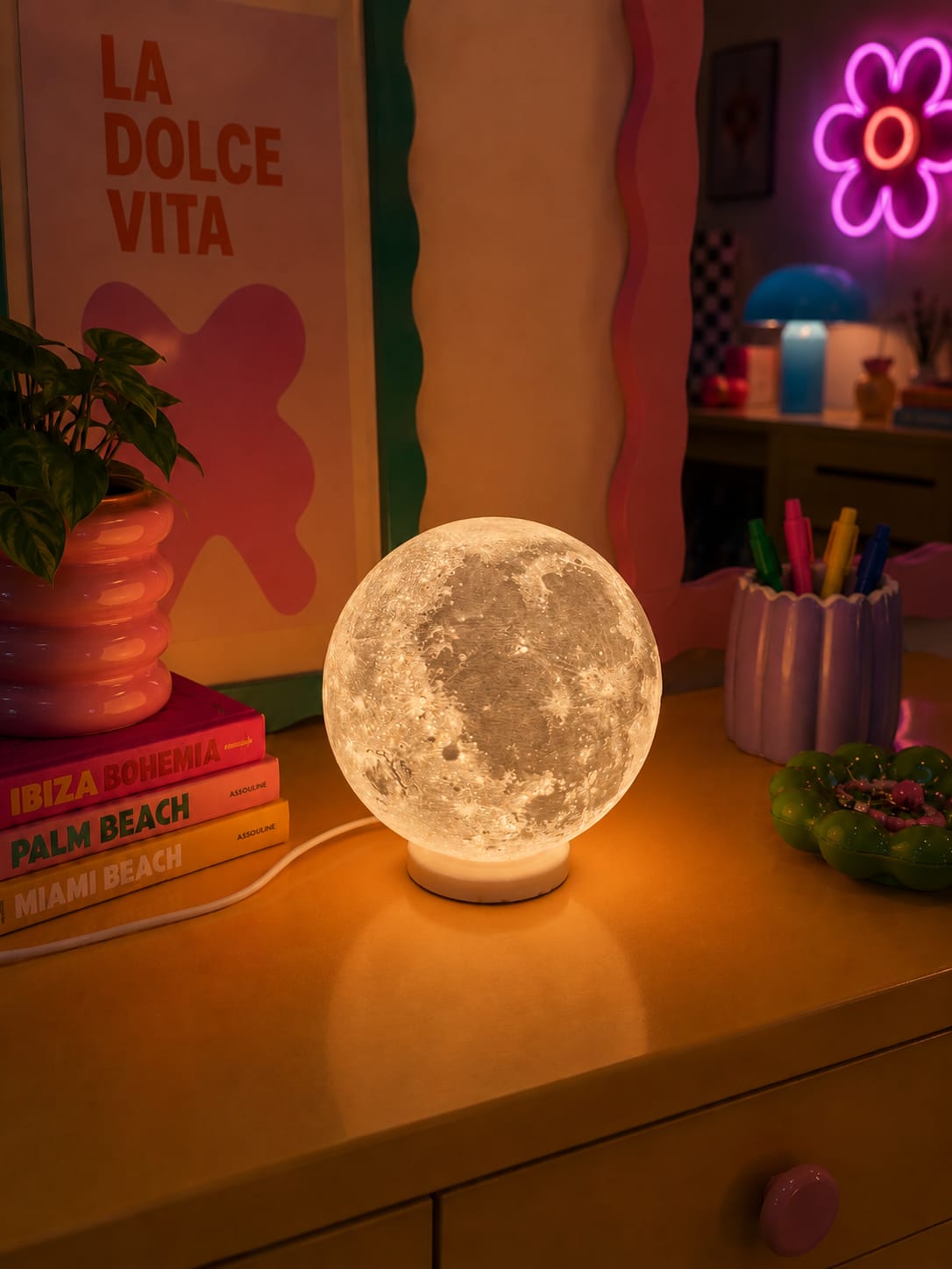 Lámpara Luna 3D