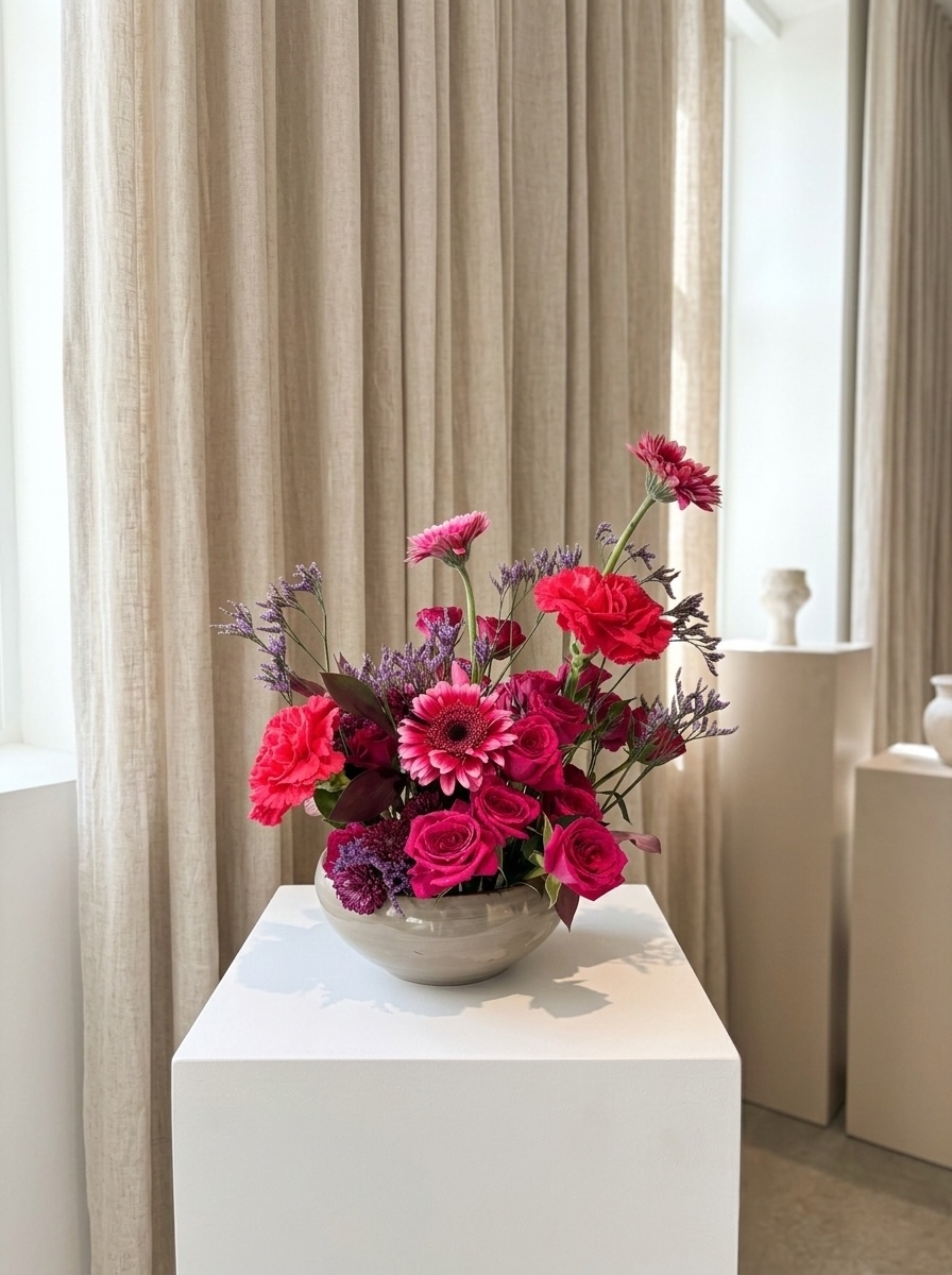 Arreglo Floral Elegancia Fucsia