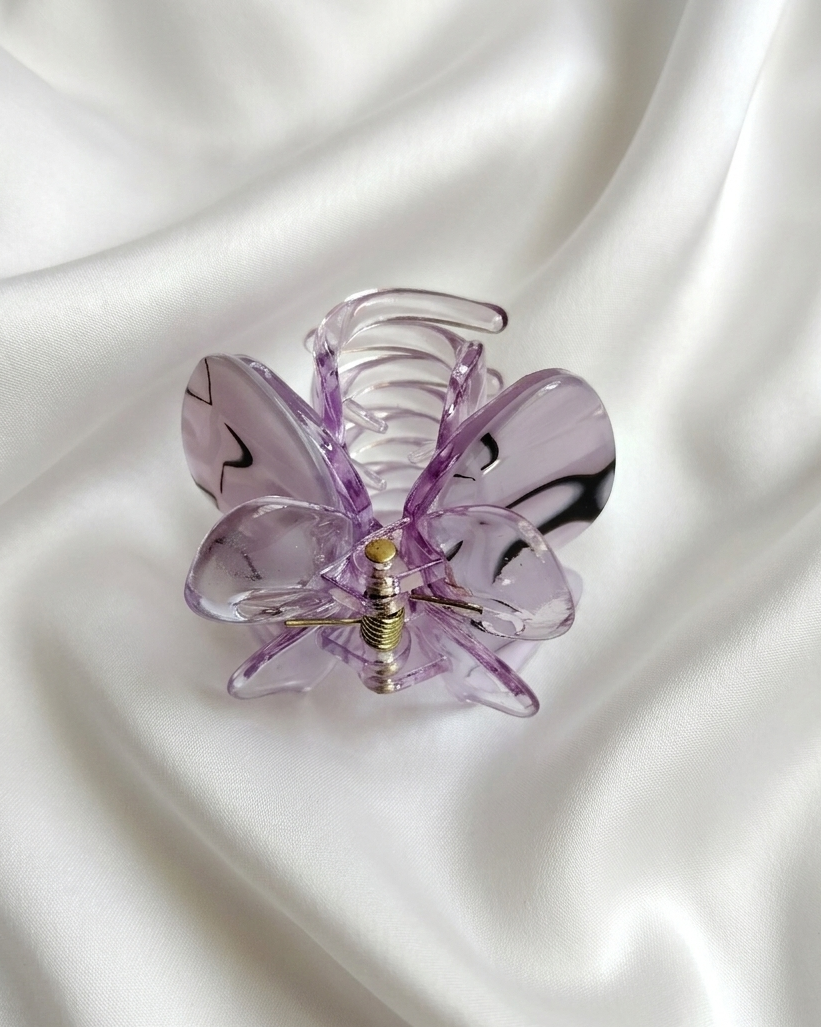 Marble Petal Mini Claw Clips: The "Garden Glow" Collection