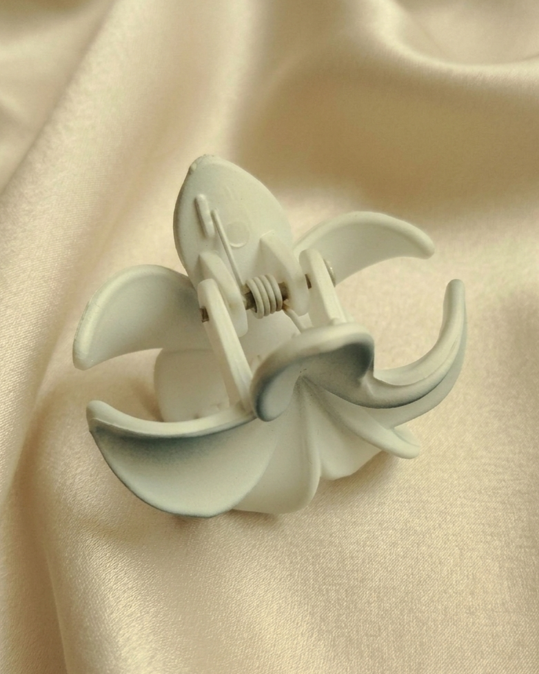 Tropical Bloom: Matte Frangipani (Champa) Hair Claws