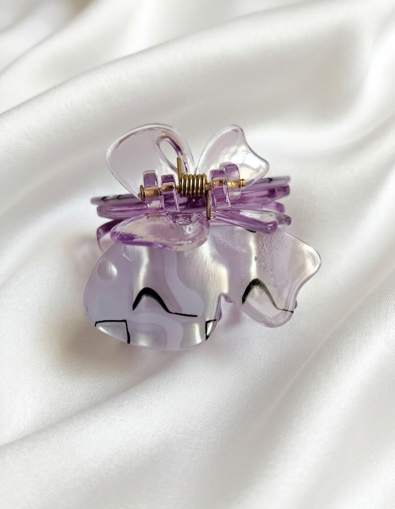 Marble Petal Mini Claw Clips: The "Garden Glow" Collection