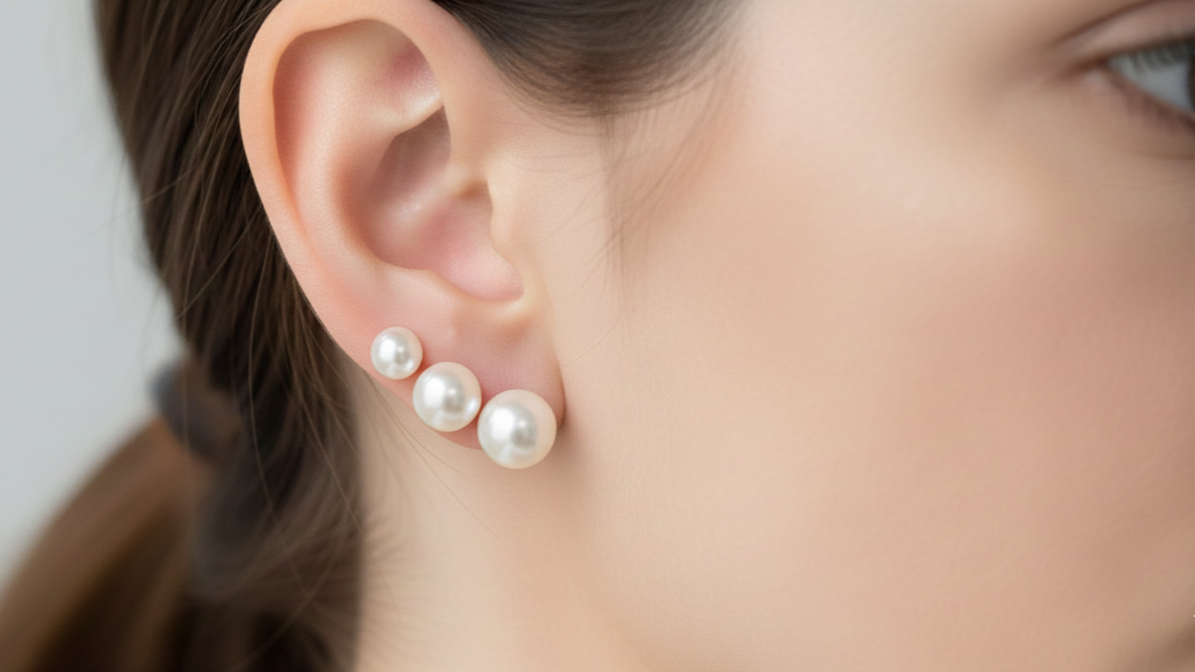 Timeless Pearl Trio Stud Collection