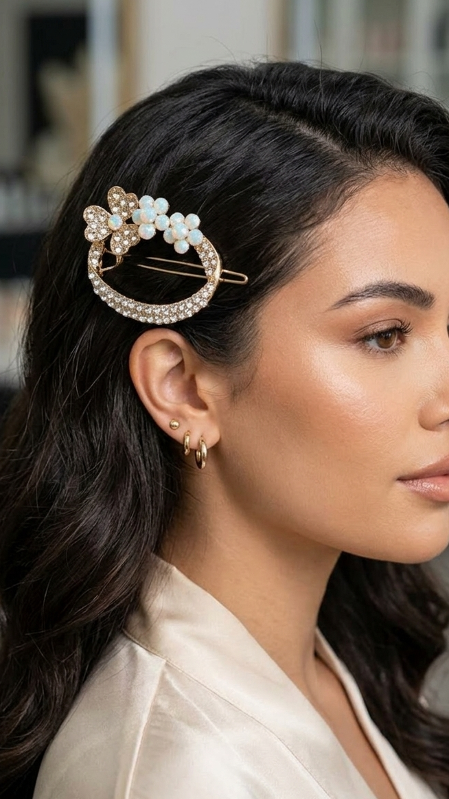 Opaline Blossom Halo Hair Clip