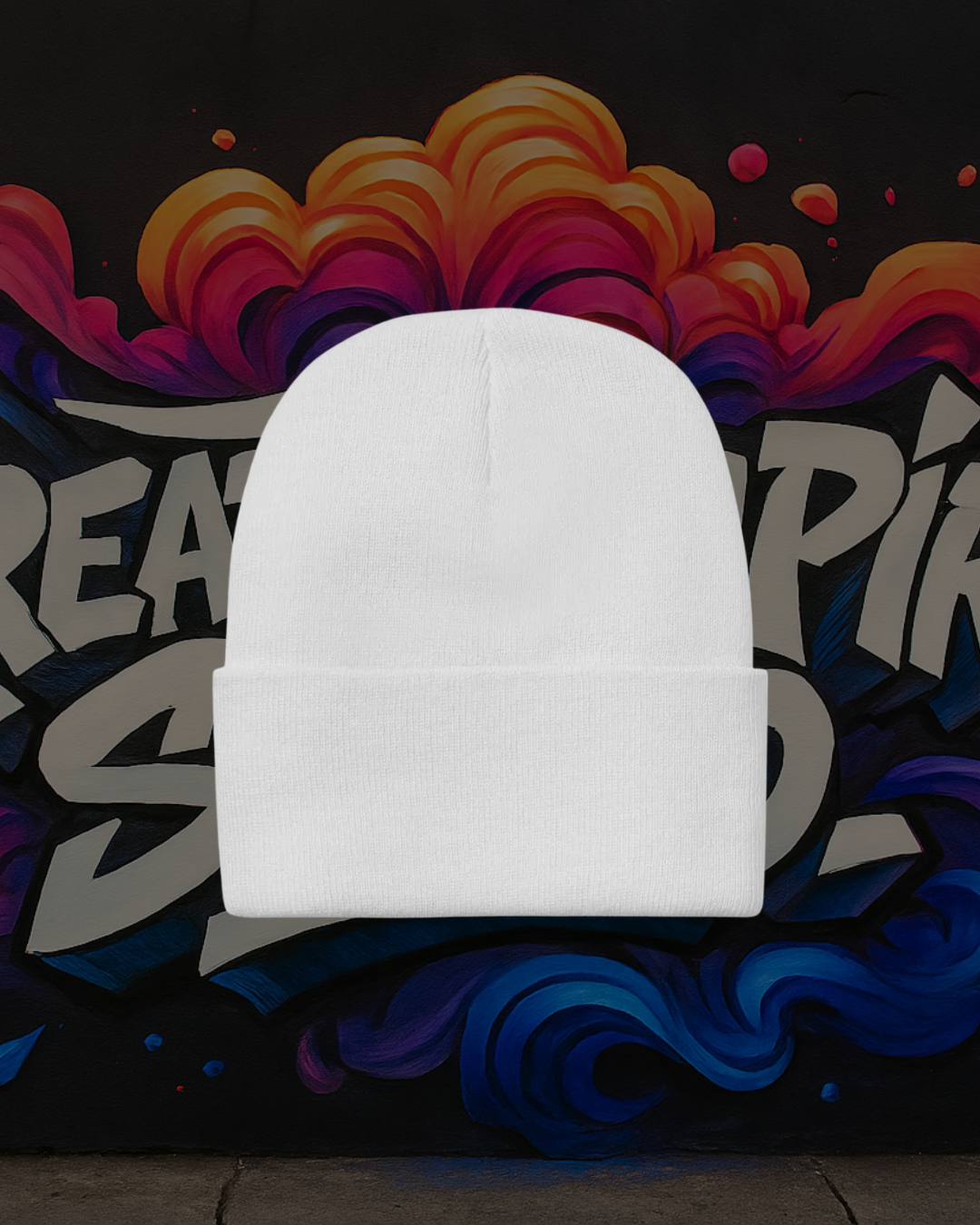 White Knit Beanie