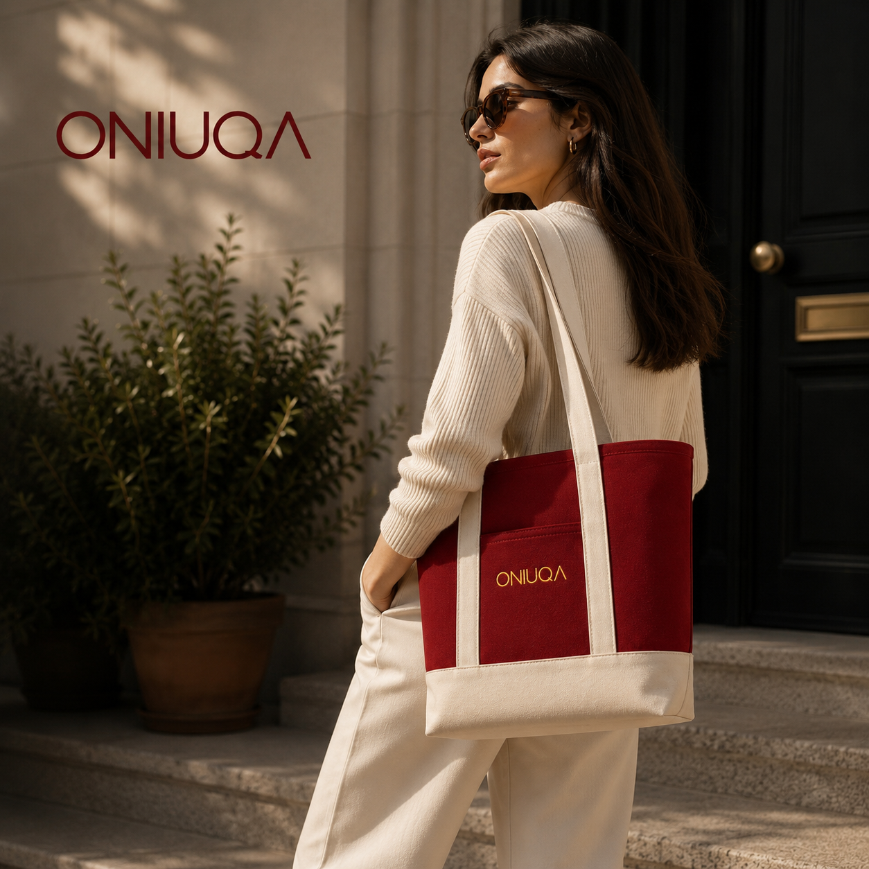 Bolsa Tote Vermelha ONIUQA Premium