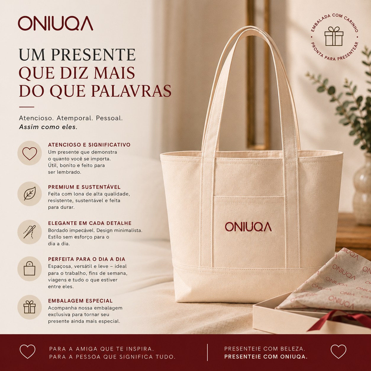 Bolsa de Algodão Oniuqa