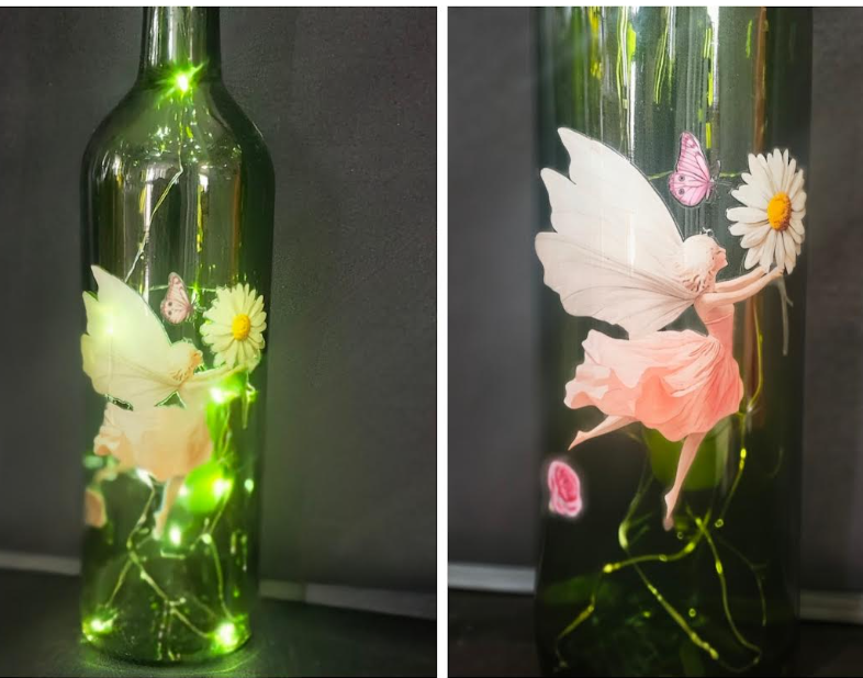Illuminated Fairy Wine Bottles