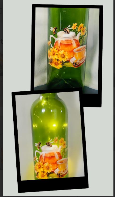 Handcrafted Lighted Bumblebee Bottle