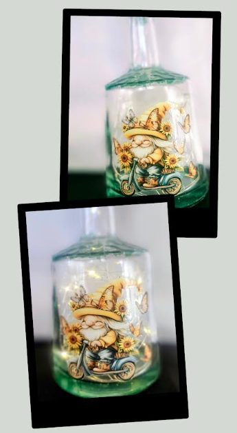 Illuminated Gnome Wine Bottles