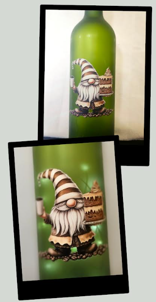 Illuminated Coffee Gnome Wine Bottle