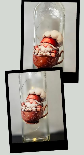 Illuminated Coffee Gnome Wine Bottle