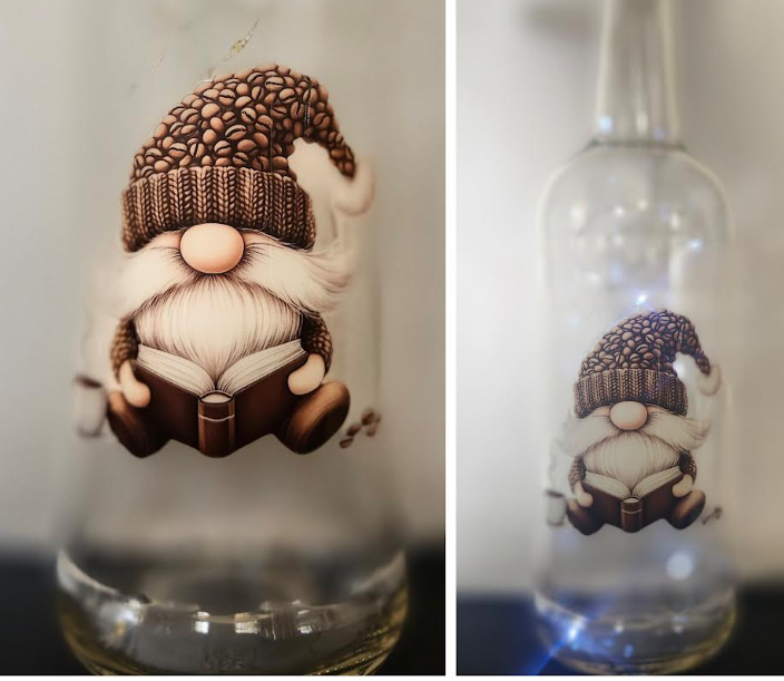 Illuminated Coffee Gnome Wine Bottle