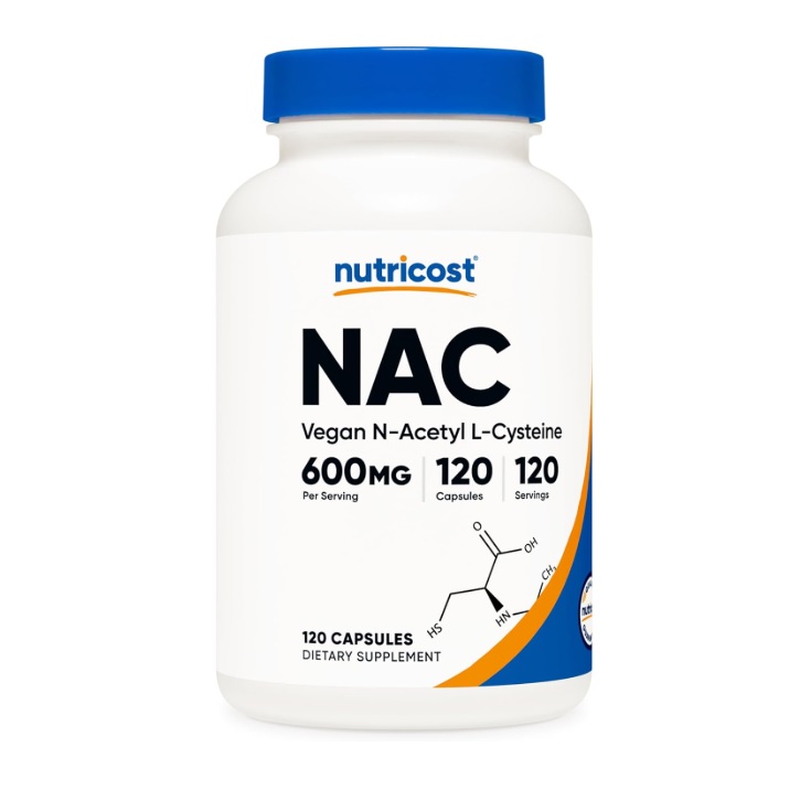 Nutricost N-acetil L-cisteína (nac) 600 Mg, 120 Cápsulas Sin Sabor