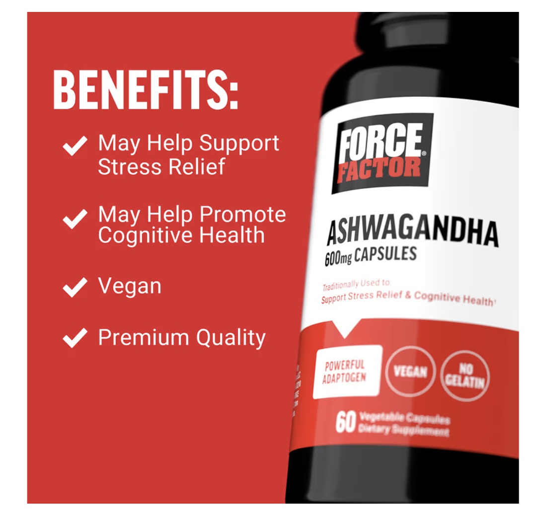 Ashwagandha 600mg 60 Servicios Ayuda Estrés Salud Cognitiva