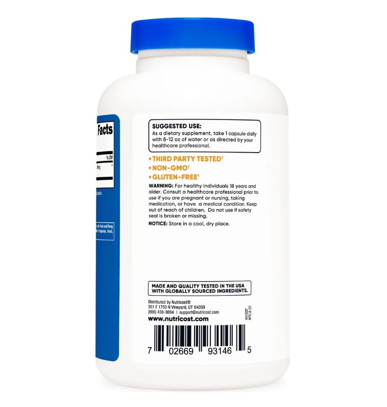 Suplemento Nutricost De Raíz De Maca 750mg 180 Servicios Sin Sabor