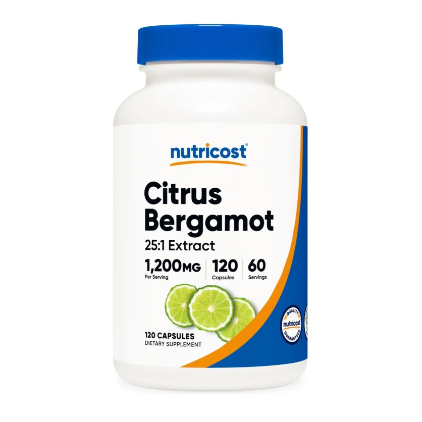 Suplemento Nutricost Citrus Bergamot 1.2 G 120 Cápsulas Sin Sabor