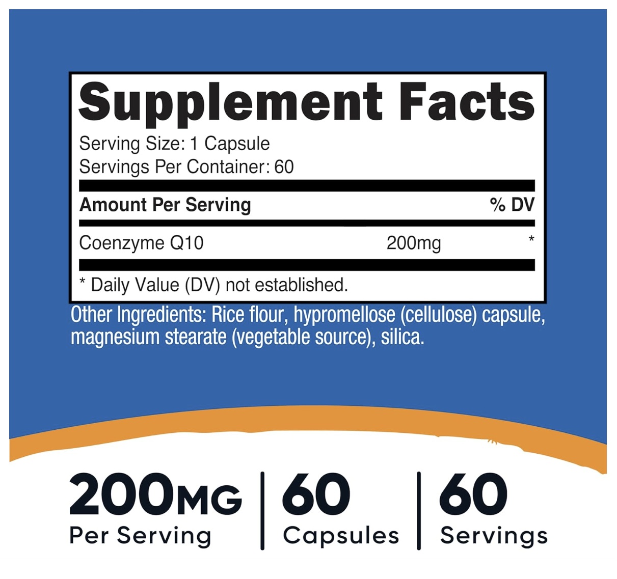 Nutricost Coenzima Q10 60 Cápsulas 200 Mg Por Servicio