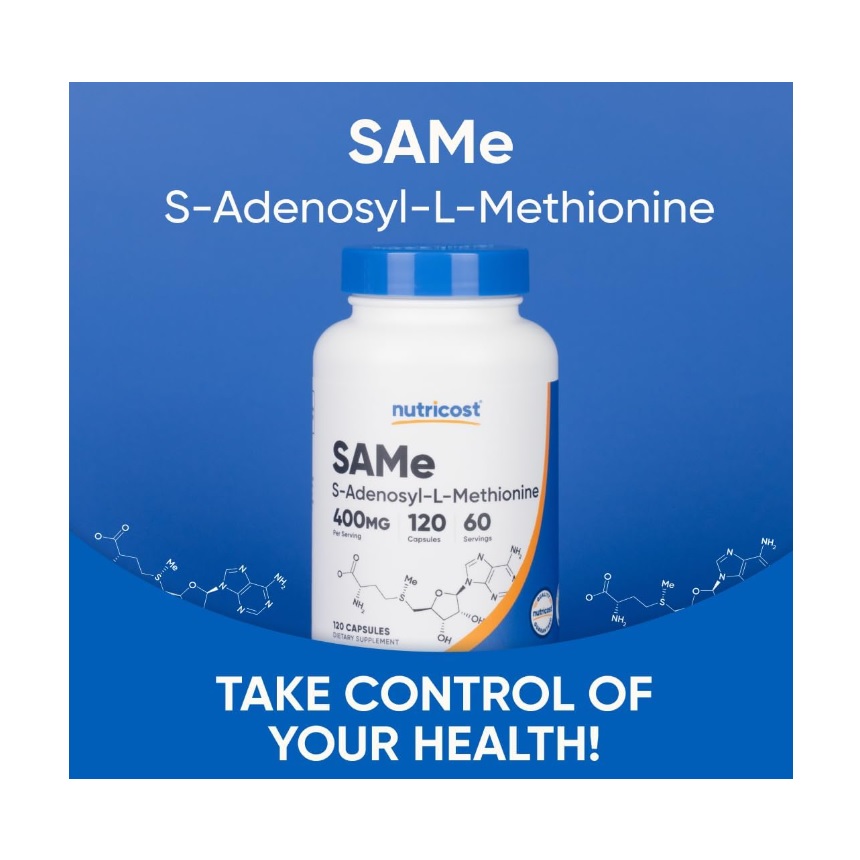 Suplemento Nutricost Same (s-adenosil-l-metionina) 400 Mg