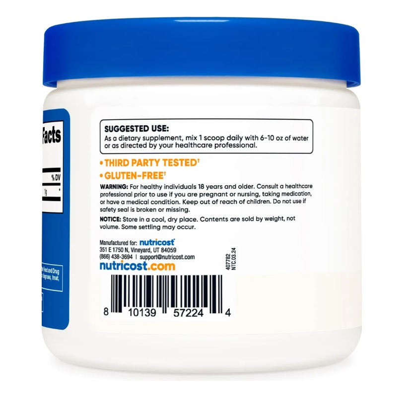 Suplemento Nutricost L-tirosina En Polvo 100g 100 Servicios