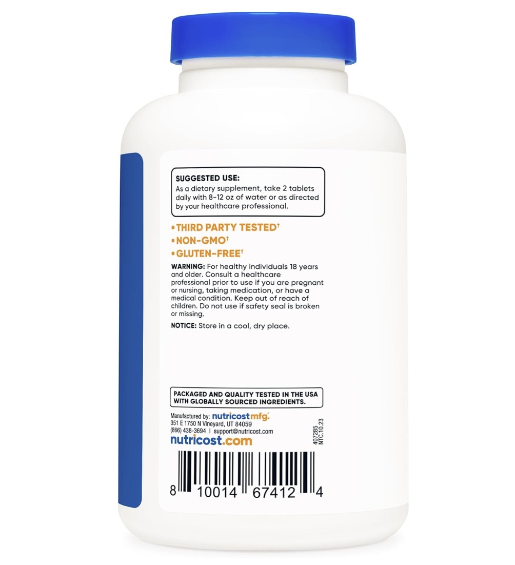 Nutricost Msm Metilsulfonilmetano 2000mg 240 Tabletas Suplemento Natural