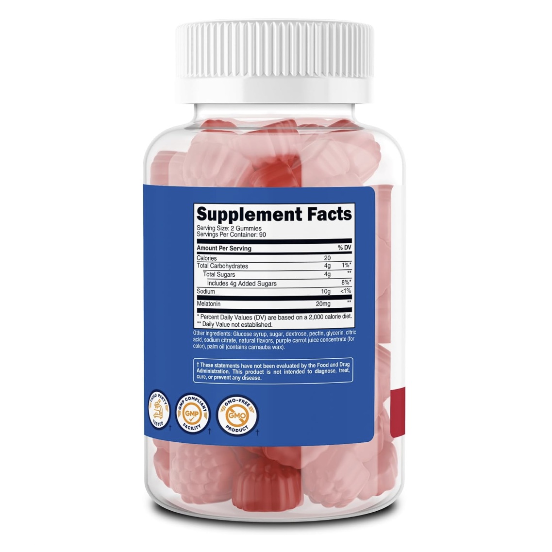 Nutricost Gomitas Con Melatonina Sabor Fresa 180 Gomitas 10 Mg Por Gomita